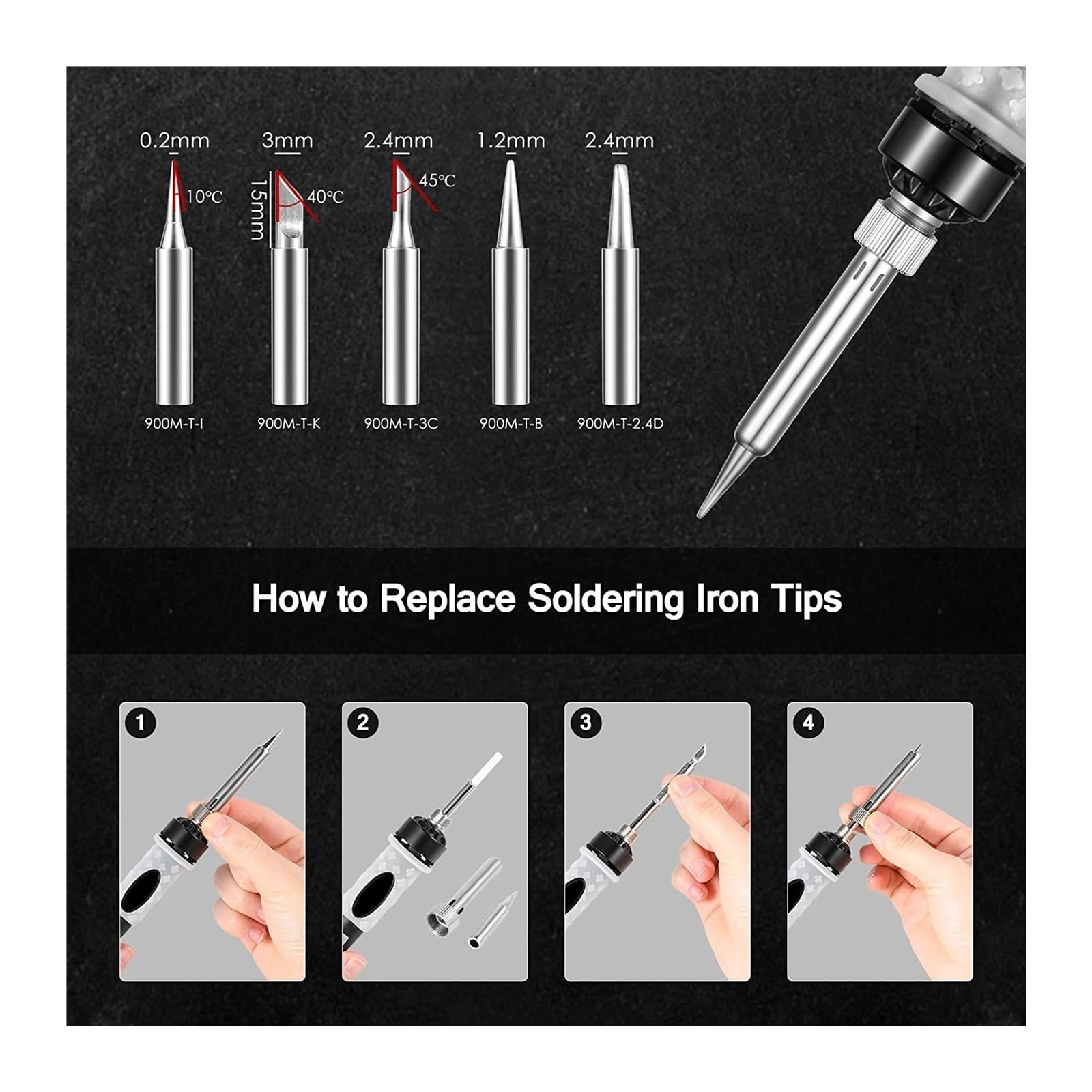 Adjustable Temperature Digital Electric Soldering Iron, 80W Welding Solder Rework Station Heat Pencil Tips Repair Tool,Welding Tools
