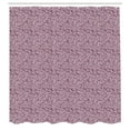 thumbnail image 3 of Ambesonne Floral Shower Curtain, Clutter of Roses in Monotone, 69"Wx84"L, Plum and White, 3 of 5