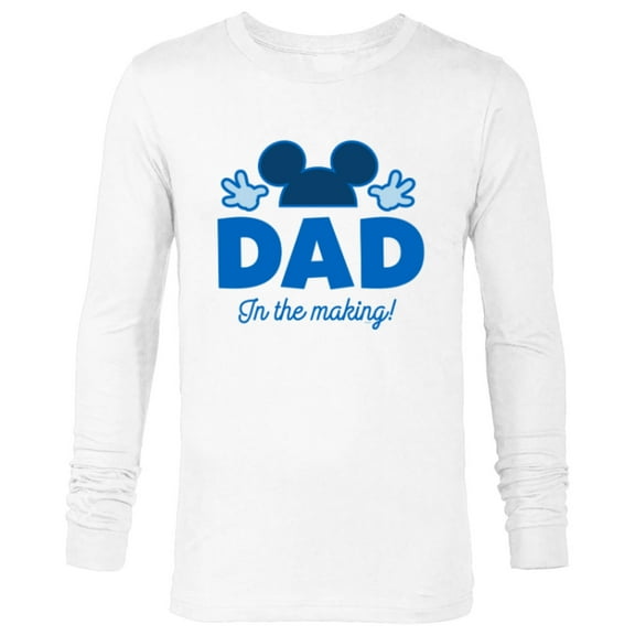 Disney Mickey Mouse Dad in The Making - Long Sleeve T-Shirt for Men - Customized-White
