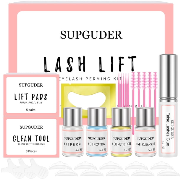 Kit de estiramiento de pestañas SUPGUDER 2024, permanente de pestañas para salón de belleza, 5 ml