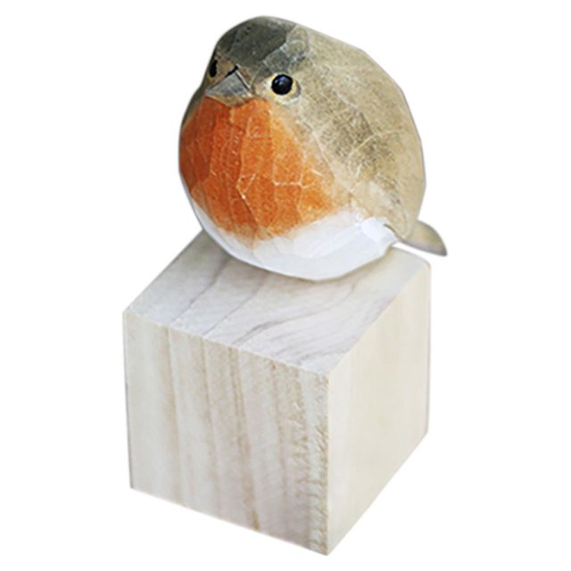 Adornos de pájaros de madera tallada, pintados en tilo, decorativos, para interiores y exteriores, manualidades, regalos navideños.