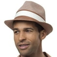 thumbnail image 2 of Montique Caramel Two Tone Braided Pinch Fedora Hat H-22, 2 of 2