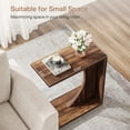 thumbnail image 6 of Set of 2 C-Shaped End Tables for Couch, Narrow Sofa Side Tables, Wood C Tables for Living Room, Bedroom, Small Spaces, 6 of 10