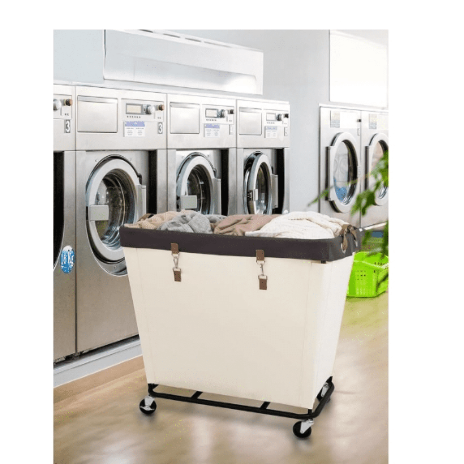 320L Laundry Basket with Wheels, Extra Large Rolling Hampers for Clothing Organizer, Dirty Clothes Basket for Hotel, Home, Closet, Dorm, Beige