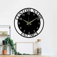 thumbnail image 4 of Handmadetneonsign Name Wall Clock Unique, Year Date Round Wall Clock, Text Oversize Wall Clock 55870, 4 of 5