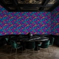 thumbnail image 2 of Retro Peel and Stick Wallpaper Stylized Leopard Print orange Space Bold Color Wall Mural 17.7in x 9.8ft Self Adhesive Removable Wall Paper Renter Friendly Wallpaper for Bedroom Dressing Room Salon, 2 of 8
