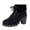 Black, variant on Winter Boots for Women,Winter Women's Boots Wool Lined Collar High Heel Plus Size Boots Women's Shoes with Zipper,Shoes for Winter,Size:9