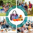 thumbnail image 6 of FORMRS Insulated Lunch Bag for Work School Unisex Large Capacity Cooler with Shoulder Strap, Watercolor Blue Marble Pattern, 6 of 6
