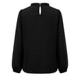 thumbnail image 5 of Annhoo Long Sleeve Shirts for Women Dressy Casual Pleated Crewneck Solid Color Loose Tops Spring Clothes, 5 of 8