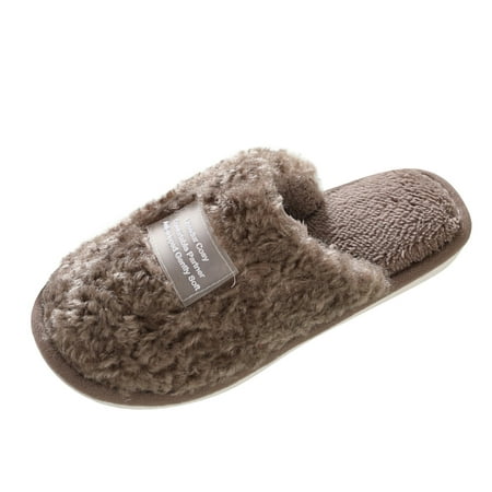 

TAIAOJING Women s Soft Plush Slippers Slippers Autumn And Winter And Comfortable Home Interior Warm Thick Bottom Soft Nonslip