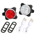 thumbnail image 4 of Nueva luz trasera para bicicleta de montaña al aire libre, recargable por USB, faro para bicicleta, luz de advertencia de seguridad, dos luces rojas y blancas brillar Electrónica, 4 of 5