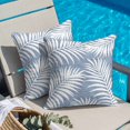 thumbnail image 4 of Throw Pillow Covers, Purple Palm Leaf 24x24 Pillow Covers for Couch/Sofa/Bed, Summer Coastal Botanical Tropical Decorative Square Linen Cushion Pillowcase for Home Decor, 4 of 9
