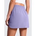 thumbnail image 2 of Falda CRZ YOGA Short Falda Pantalón Dolphin de Cintura Alta Morada Talla S, 2 of 3