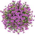 thumbnail image 6 of Artificial Hanging Flowers Basket for Outdoor Outside Porch Spring Decoration, Silk Purple Daisy Realistic UV Resistant in Planter for Home Patio Balcony Garden Yard, 6 of 6