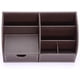 thumbnail image 2 of KINGFOM Organizador de escritorio de oficina Sistema ordenado Organizador de mesa Portabolígrafos de cuero PU Portabolígrafos Multifuncional Suministros de oficina (Verde) Vhermosa LKX-0741-2, 2 of 5