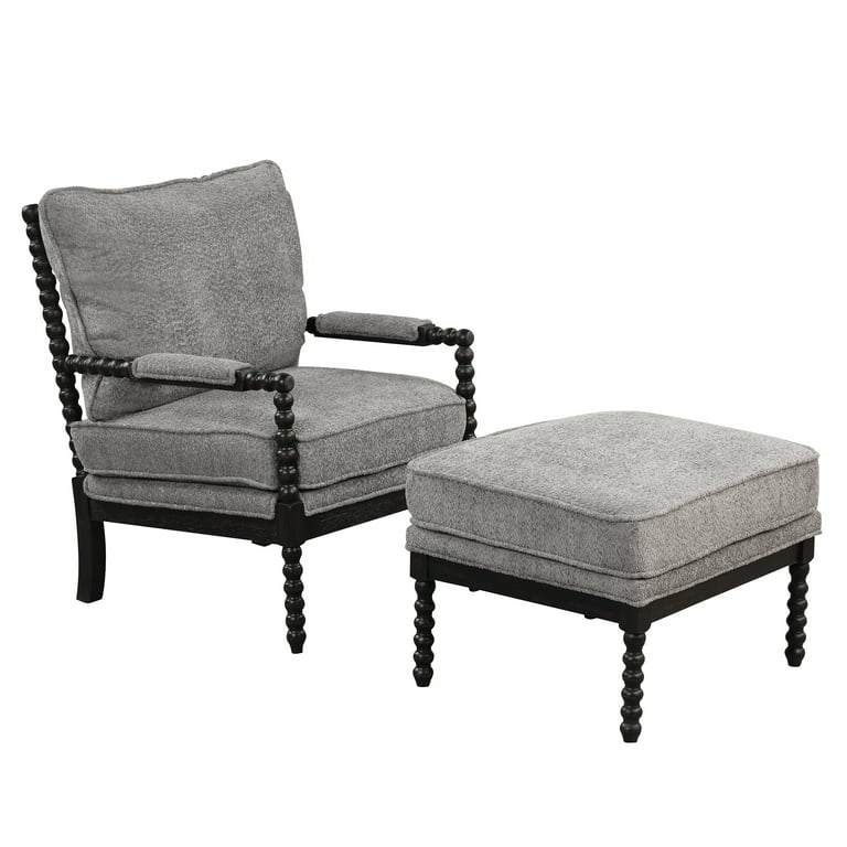 Spindle chair with ottoman deals
