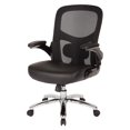 thumbnail image 1 of Pro-Line II Big And Tall Black Mesh Back Executive Chair with Bonded Leather Seat And Chrome Base, 1 of 4