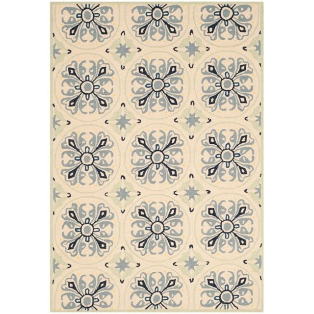Safavieh Four Seasons 2'3" X 3'9" Hand Hooked Rug in Ivory and Blue