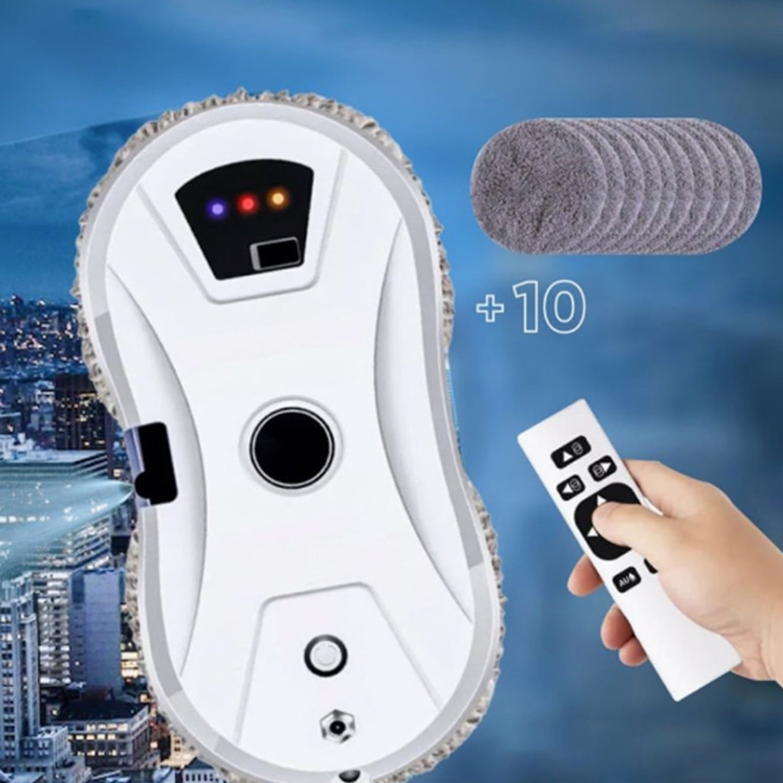 Window Cleaner Robot,Automatic Water Spray Window Washing Machine with Intelligent Path Planning, Anti-Falling Edge Detection Remote Control, for Glass, Tiles, Bathroom Cleaning