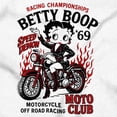 thumbnail image 2 of Betty Boop Motorcycle Racing Champ Short Sleeve Women's Graphic Tee Brisco Brands S, 2 of 5