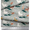 thumbnail image 3 of Soimoi Cotton Poplin Fabric Rabbit,Sheep & Deer Kids Print Fabric by The Yard 56 Inch Wide, 3 of 3