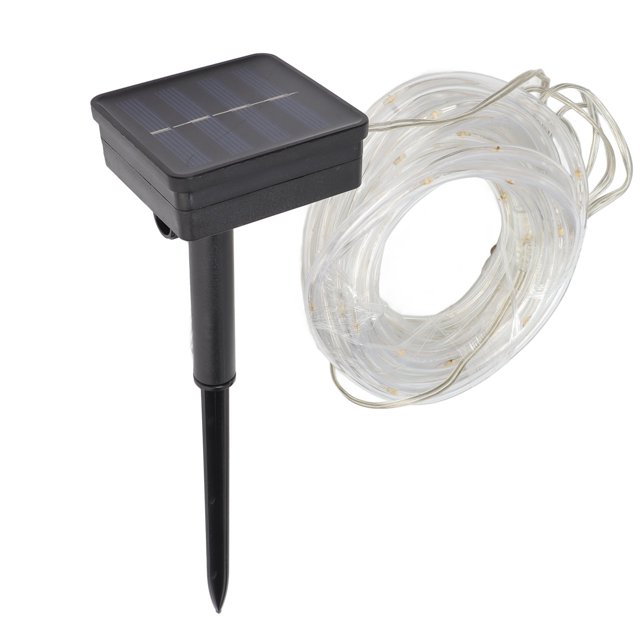 Solar Rope String Lights Waterproof High Brightness LED Solar String Lights for Garden Balcony Christmas Decoration White Light