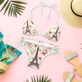 thumbnail image 6 of Eiffel Tower Valentine's Day Women's Bikini Set with Detachable Sponge and Adjustable Strap - Two-Pack | Ideal for Swimming and Beach Scenes, 6 of 6