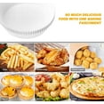 thumbnail image 6 of Pack of 50 Baking Paper for Hot Air Fryer, Round Baking Foil Airfryer Non-Stick Disposable Heat-Resistant Sheets, Durable Parchment Paper Safe in the Oven Frying Pan Microwave ( White ), 6 of 7