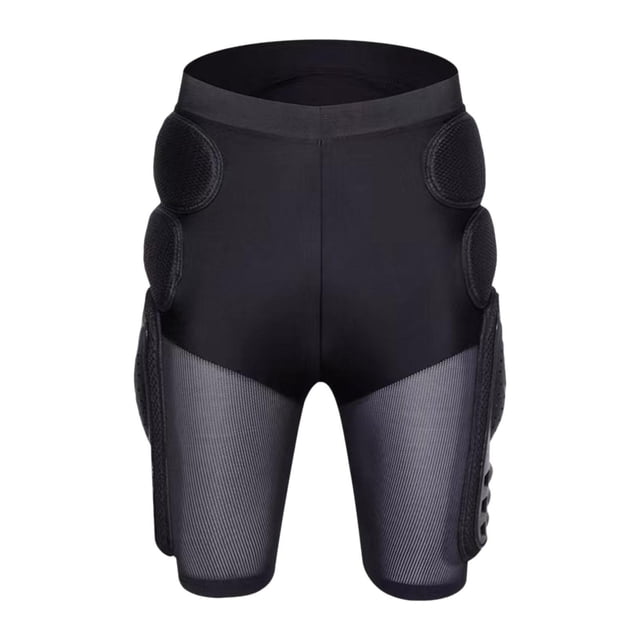 Pantalones cortos de ciclismo acolchados y protectores, ligeros, negros, para hombres y mujeres. L