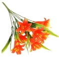 thumbnail image 2 of Artificial Flowers for Outdoors Artificial Flower Plastic Artificial Bouquet (Vermilion), 2 of 3