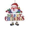 thumbnail image 2 of Fiudx Colgante de Puerta Navideño, Diseño de Papá Noel y Muñeco de Nieve, Decoración Festiva para El Hogar, Perfecto para Colgar En El Árbol de Navidad o En La Pared, Decoración para Fiestas Navideña, 2 of 3