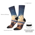 thumbnail image 4 of Vsdgher Western Desert Cloud Cowboy Crew Socks for Men & Women, Breathable Casual Athletic Ankle Socks, 4 of 6