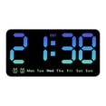 thumbnail image 1 of Reloj despertador digital, reloj electrónico, relojes LED de escritorio grandes, reloj de pared, reloj despertador LED de escritorio para dormitorio, Azul, 1 of 8