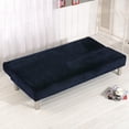 thumbnail image 3 of CJC Armless Plush Sofa Cover, Solid Color Stretch Velvet Sofa Bed Slipcover, Non-Slip Thicker Plush Futon Sofa Cover Protector, Folding Couch Futon Cover, 3 of 9