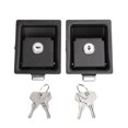 thumbnail image 3 of Toolbox Panel Locks, Deformation Proof RV Handle Latch Carbon Steel Zinc Alloy Anti Aging Durable 2 Pcs With 4 Keys For Ships, 3 of 8