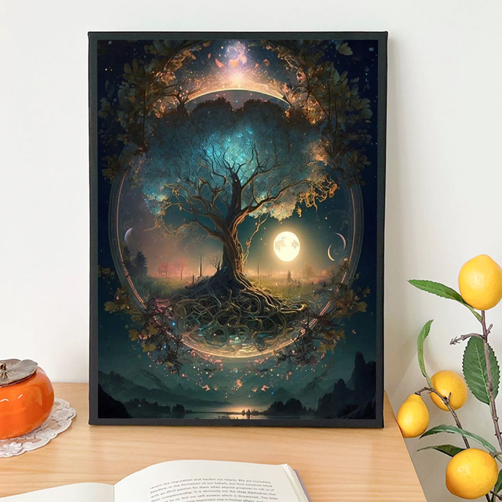 JYLMOOD Paint by Numbers Kit, Tree Moon, 16x20 Inch photo 7