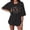 Black, variant on Women's Casual Loose Short Sleeve T Shirt for Everyday Wear with Letter Prints – Modern Everyday Top for Spring and Summer