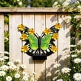 thumbnail image 5 of AuroraX Outdoor Solar Lights for Yard Decorative Solar Butterfly Wall Light Garden Metal Waterproof LED Outdoor Wall Decor Light Green, 5 of 6