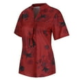 thumbnail image 3 of Summer Cotton Short Sleeve Oversized Floral T Shirts for Women Red Tops Fashion Plus Printing Easy Shirt Size Top Blouse Pocket Women's XL, 3 of 9