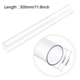 thumbnail image 2 of Uxcell Polycarbonate Rigid Round Clear Tubing 1''IDx1.1''ODx11.8'' Length Plastic Transparent Storage with White Lids, 2 of 5