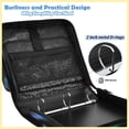 thumbnail image 4 of Zipper Binder with Shoulder Strap 2 inch 3 Ring Waterproof File Folder Organizer Bag 500 Sheet Blue-purple and Cyan Butterflies, 4 of 8
