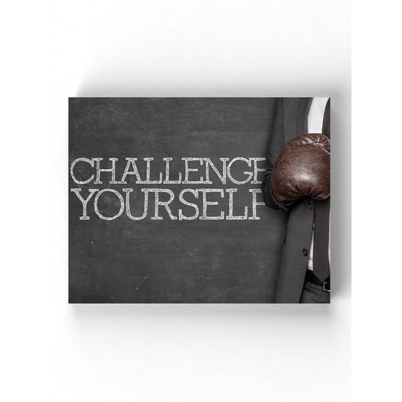Challenge Yourself Boxer Wrapped Canvas -Image by Shutterstock,