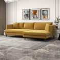 thumbnail image 5 of Denise Modern Living Room Gold Velvet Corner Right-Facing Sectional Sofa, 5 of 7