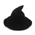 thumbnail image 1 of Guardurnaity Sombrero vintage para mujer, accesorios, sombrero de fieltro puntiagudo para carnaval, sombrero de Halloween, sombrero de mago, Sombreros negro M (56-58 cm), 1 of 6