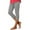 Light Gray, variant on Womens Capri Pants Casual Cropped Pants Drawstring Hem Stretchy High Waisted Leggings Comfy Summer Cropped Yoga Pants Loungewear(Black,M)