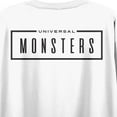 thumbnail image 3 of Universal Monsters Neon Scribble Character Heads Crew Neck Short Sleeve Women's White Crop Top-Large, 3 of 4