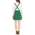 thumbnail image 3 of INSPIRE CHIC Women's Corduroy V Neck A-Line Mini Overall Pinafore Dress XS Green, 3 of 7