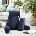 thumbnail image 2 of Nestl Reading Pillow Bonus Portable Lap Desk Stand for Laptop, Shredded Memory Foam, Large, Navy, 2 of 11
