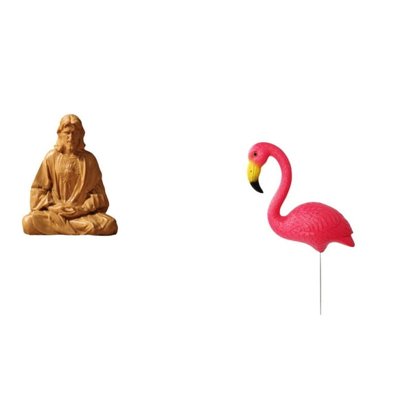 Estatua Coleccionable Del Sagrado Corazón De Jesús Para Pasillo, Dormitorio, Oficina, Escritorio, Chimenea Con Pájaro, Adorno Artístico Para Jardín, Flamenco, Escultura De Estaca Para