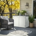 thumbnail image 4 of EasingRoom 260 Gallon Storage Deck Box Courtyard White, 4 of 7